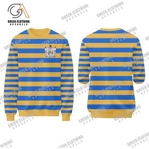 Sorority sudaderas Unisex Streetwear sudadera Sigma Gamma Rho 100% algodón logotipo personalizado impresión personalizada hombres oro azul camisa - Product Image 4
