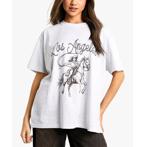 Venta al por mayor de las mujeres O-cuello Camisetas Top Cómodo Casual Camisa de manga corta Personalizado Impreso Color liso Camisetas de las mujeres - Product Image 1