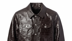 Chaqueta de Cuero Moderna para Hombre, Detalles de Lona, Impermeable, Transpirable, Resistente al Viento, Ecológica, con Cremallera, Duradera, Informal, OEM Frontal - Product Image 3