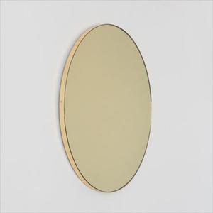 Cadre de miroir en laiton intemporel sophistiqué avec finition antique pour un décor de salon vintage élégant - Product Image 2