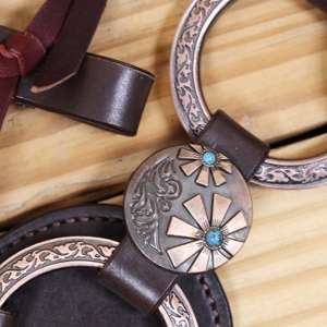 Ensemble de tête et de poitrail pour cheval, style western, très vendu, orné de fleurs, perlé, avec ferrures en laiton et acier inoxydable, pour l'équitation - Product Image 3