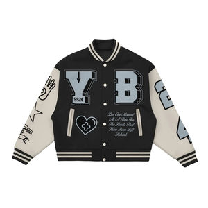 Chaqueta Universitaria de Béisbol de Algodón para Hombre 2026, Diseño Estampado Sostenible con Acabado Antiarrugas, Estilo Universitario Clásico para Unisex - Product Image 4