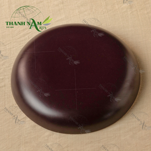 Assiette de service personnalisée en bambou filé plat rond naturel fait à la main pour la table à manger de cuisine et l'affichage de nourriture écologique - Product Image 2