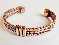 Bracelets magnétiques en fil de cuivre pur, bijoux polis faits à la main, ensembles de bracelets de qualité supérieure, artisanat exquis, religieux, mariage, EXOTIQUE