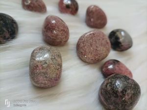 Piedra Natural de Rodonita Pulida, Cristal Curativo, Piedra de Bolsillo, Meditación, Reiki, Decoración del Hogar, Venta al por Mayor - Product Image 3