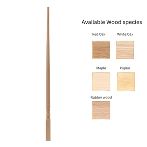 FSC peuplier bois non fini Pin Top balustres 5015 34 "escalier intérieur et extérieur installation facile balustre d'escalier en bois - Product Image 3