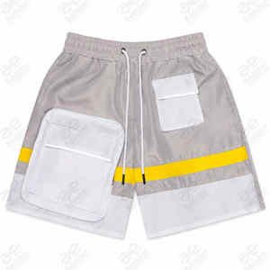 Haute qualité coupe-vent hommes Nylon survêtement imperméable léger coupe-vent pull à capuche ensemble multi-poches Shorts - Product Image 6