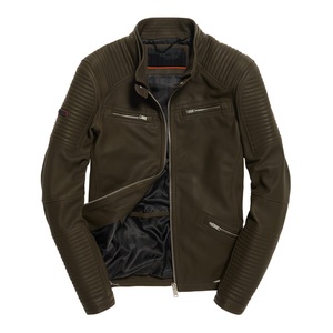 Stylish & Durable Black Real Leather <b>Jacket</b> for <b>Men</b> Casual Fit <b>Thin</b> Front Logo Medium Length-for Bikers Riders <b>jacket</b> for <b>men</b> - Product Image 4