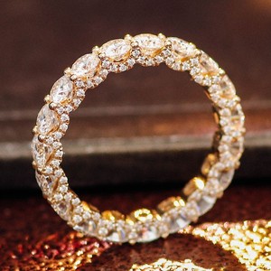 Anillo de Compromiso Unisex de Lujo, Chapado en Oro de 14K, Talla Personalizada, Diamante Cultivado en Laboratorio, Corte Brillante, Estilo Étnico, Ajustable, Certificado - Product Image 3