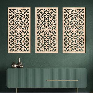 Tenture murale à la mode avec design indien contemporain Art en bois fait à la main pour la vente au détail et les cadeaux - Product Image 1