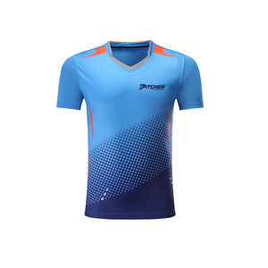 Uniforme de tenis para hombre con logotipo frontal de tela transpirable antisudor, ligero y ecológico para jugar en climas cálidos, superventas - Product Image 2