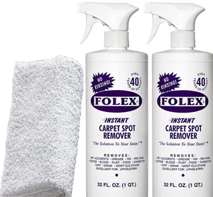 Folex地毯去污剂和去污剂套件-32盎司喷雾，EZ磨砂膏，细节刷