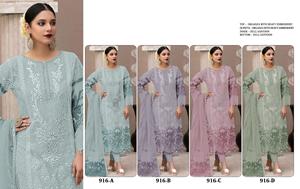 Fournisseur direct d'usine, costume pakistanais en organza lourd avec broderie de sequins, robe prête à porter, style pakistanais, salwar kameez - Product Image 5