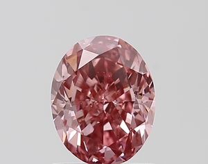 IGI Fancy Vivid Pink 1.36 Carat VS2 Lab Grown Oval Cut Diamond Engagement Ring for <b>Jewelry</b> Making - Product Image 1