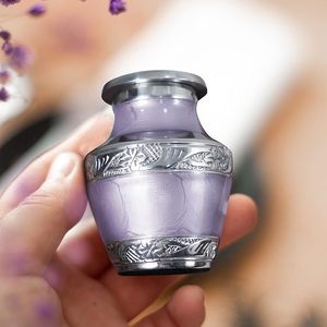 โมเสกทำด้วยมืออลูมิเนียมและแก้วใส่เถ้ากระดูกขนาดใหญ่ผู้ใหญ่ขนาดงานฝังศพแบบใช้มือกระเบื้องแต่ละชิ้นไม่ซ้ำใครสำหรับงานศพ - Product Image 1