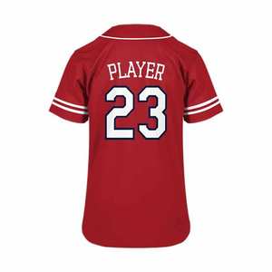 Camiseta de Béisbol Personalizada para Jugador de Equipo, Manga Corta, 100% Poliéster, Anti-UV, Antibacteriana, Transpirable, de Secado Rápido - Product Image 3