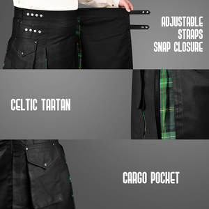 Kilt écossais traditionnel vert à plis, style hybride, pour hommes, Kilt 2026 - Product Image 5