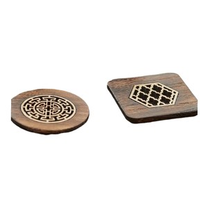 Posavasos de madera natural respetuoso con el medio ambiente, posavasos con logotipo personalizado, proveedor OEM de Vietnam - Product Image 6