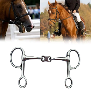 Mors à double articulation de qualité supérieure pour cheval, confortable, en acier inoxydable, équipement équestre, instrument chirurgical vétérinaire, chirurgie - Product Image 3