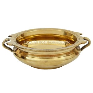 High Quality Gold Polished Brass Urli Attractive Floral Design for Luxury Tableware <b>Top</b> Selling Indoor Use - Product Image 6