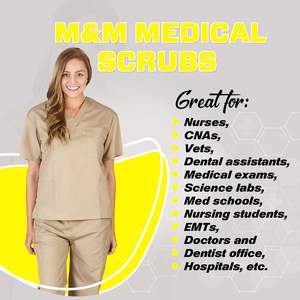 Premium Custom Cotton Jogger Scrubs Hospital Medical Uniforms <b>Sets</b> for Nurses & <b>Doctors</b> Plus Size Premium Scrub Suits - Product Image 4
