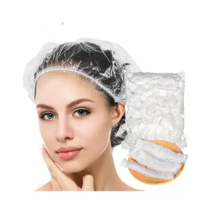 Customized waterproof printed reusable plastic shower caps