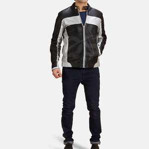 Veste en cuir de vache tendance pour hommes pour la saison hivernale Sorties décontractées Finition lisse Légère Respirante Écologique Séchage rapide - Product Image 4