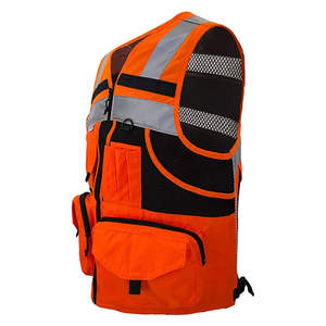 Gilet de travail sans manches matelassé personnalisé pour homme, style streetwear, en toile de canard épaisse, avec doublure hiver matelassée, coupe cargo courte, effet délavé - Product Image 5