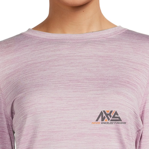 Camiseta activa de manga larga para mujer, Camiseta cómoda de fitness con bolsillo lateral, tallas eco-amigables y comprimidas - Product Image 3