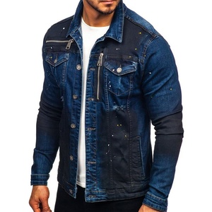 Fashion Manufacturer Winter <b>Jacket</b> Mens Sun Fade <b>Denim</b> Cotton Vintage Streetwear Slim Fit Front Logo Eco-Friendly Windproof High - Product Image 3