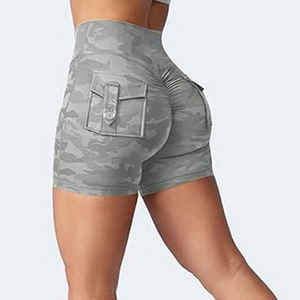 Pantalones cortos de Yoga de talla grande Pantalones cortos de Yoga de cintura Leggings Fábrica al por mayor Pantalones cortos para correr para Niñas para mujeres 2025 - Product Image 3