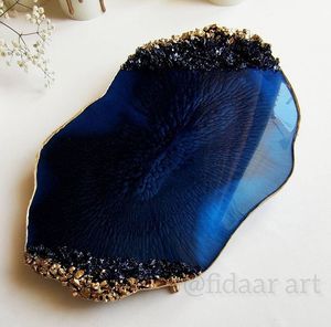 ถาดเรซินที่ไม่ซ้ําใคร ร้านอาหารอาเกต ถาดคุณภาพเยี่ยม บาร์ ถาดเรซินโบราณคุณภาพเยี่ยม - Product Image 2