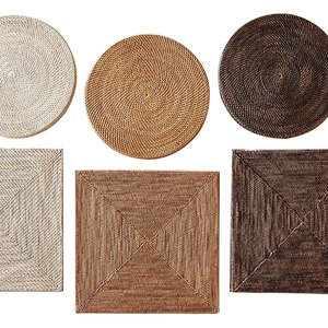 Eco artículo forma Irregular mimbre de mimbre moderno personalizable manteles individuales vajilla decoración cargador Vietnam DHT artesanía - Product Image 1