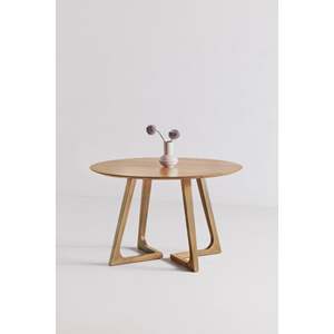 Table basse durable Rumieneta en bois massif avec pieds uniques, finition naturelle, design moderne - Product Image 6