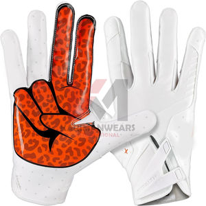 Gants de football américain de qualité supérieure, gants de receveur, logo personnalisé, adhérence confortable, gants de sport d'extérieur, fournisseur - Product Image 1