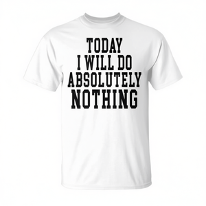 Camiseta Lazy Day Hoy no haré nada, color blanco, talla unisex para adultos - Product Image 3