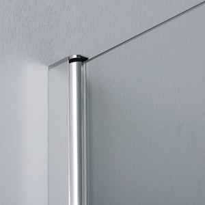 Mampara de Ducha Transparente de Vidrio de 100 cm con Pared Fija - Product Image 4