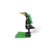 Modèle de canard en bois peint à la main personnalisable en gros Figurine d'animal en racine de bambou pour la décoration de la maison ou du jardin