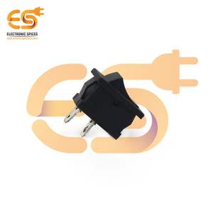 ESPECIAS ELECTRÓNICAS 3314GO 6A 250V AC Interruptor basculante de plástico pequeño 2 pines SPST Color negro CN - Product Image 2