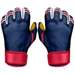 Guantes de bateo de béisbol con logotipo personalizado del fabricante superior con agarre mejorado Guantes de béisbol unisex de cuero genuino OEM con logotipo - Product Image 1