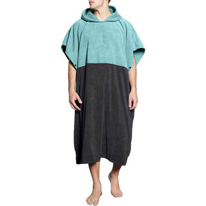 Double Color New Poncho Beach <b>Towel</b> Sleeveless and Hoodie Surf Wetsuit Beach <b>Changing</b> Poncho Hooded in Cotton - Product Image 2