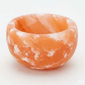 Bol à sel himalayen coupé à la main pour servir pour petits apéritifs trempettes assaisonnement alimentaire produit d'artisanat naturel - Product Image 6