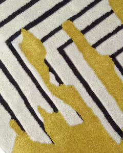 Alfombra moderna de lana con diseño único de fusión, tamaño personalizado, alfombra con mechones a mano para el hogar, oficina, comedor y espacios de estar - Product Image 3