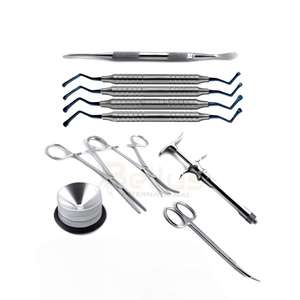 Kit de cirugía de implantes dentales, pinza de hueso de acero inoxidable de alta calidad, soporte de aguja, tijeras, juego de instrumentos de cirugía oral - Product Image 1