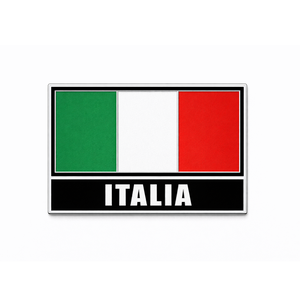 Épingles à drapeau italien en émail doux, forme découpée personnalisée, souvenir, drapeau national de pays européens - Product Image 2