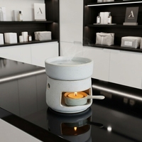 Keramik-Kompakt-Duftölbrenner Wyngee Aromatherapie-Diffusor für Zuhause, Spa, Yoga, Meditation, Entspannung und Raumdekoration
