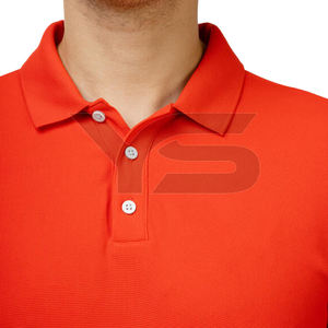 Polo informal de estilo de golf para hombre Jersey transpirable de color sólido único bordado con técnicas de impresión de soplo - Product Image 5