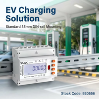 Medidor de Energía Inteligente CC con Certificación MID CE, RS485 Modbus Bidireccional, Monitor de kWh para Estaciones de Carga de Vehículos Eléctricos, Medición de Facturación