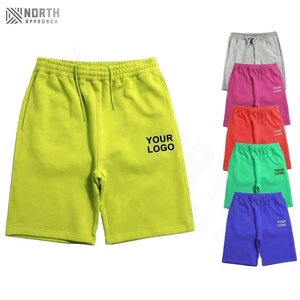 Shorts en molleton décontractés pour hommes de haute qualité, taille mi-haute, séchage rapide, vente en gros, tissu en coton doux, fermeture à cordon de serrage pour l'été - Product Image 4