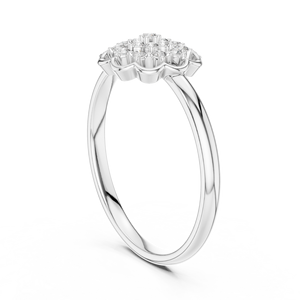 0.085 CT Lab Diamond Floral <b>Ring</b> for Women VVS-VS EF Clarity 18KT, 14KT, 10KT Gold & 925 Silver Rose, Yellow, White Gold - Product Image 6